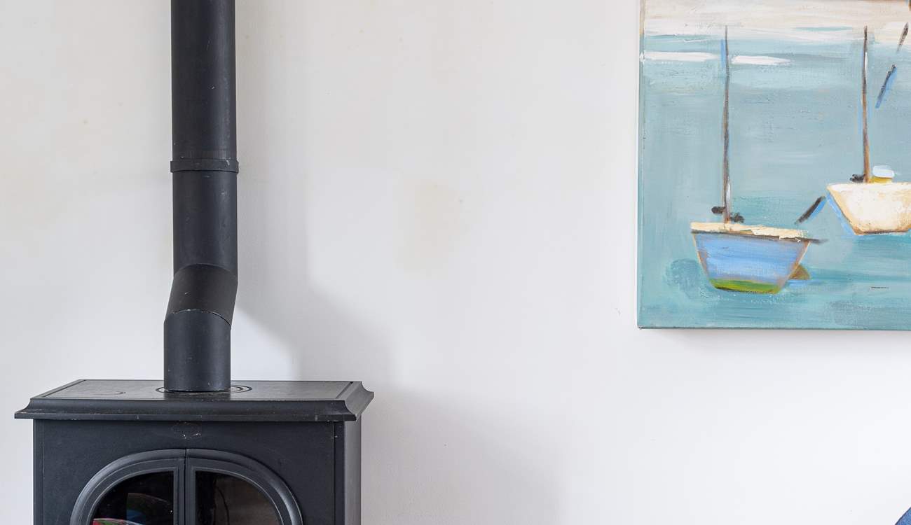 The wood-burner effect electric stove is the perfect addition for those chilly evenings snuggling in front of the TV.