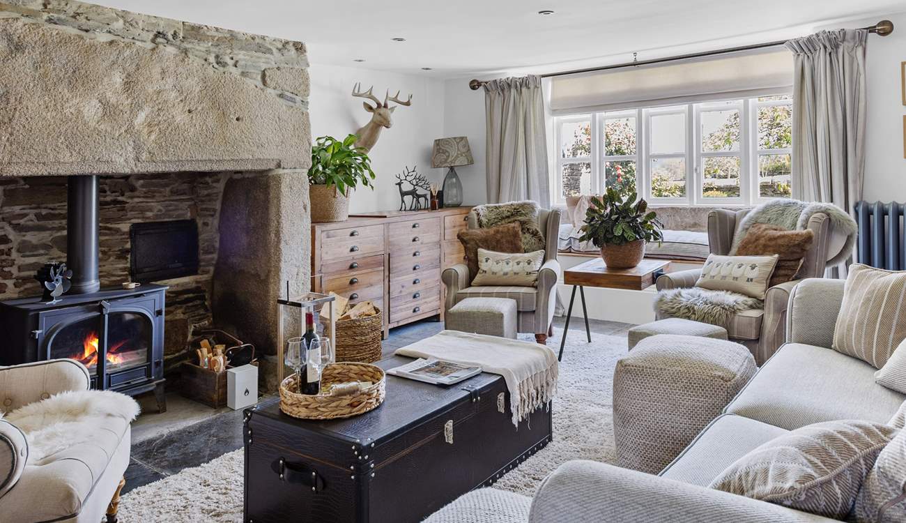 A room that offers the perfect spot to sit back, relax and light the wood-burner. 