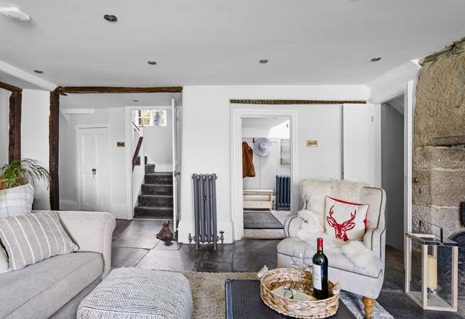 The living-room links the house together and offers a lovely flow. 