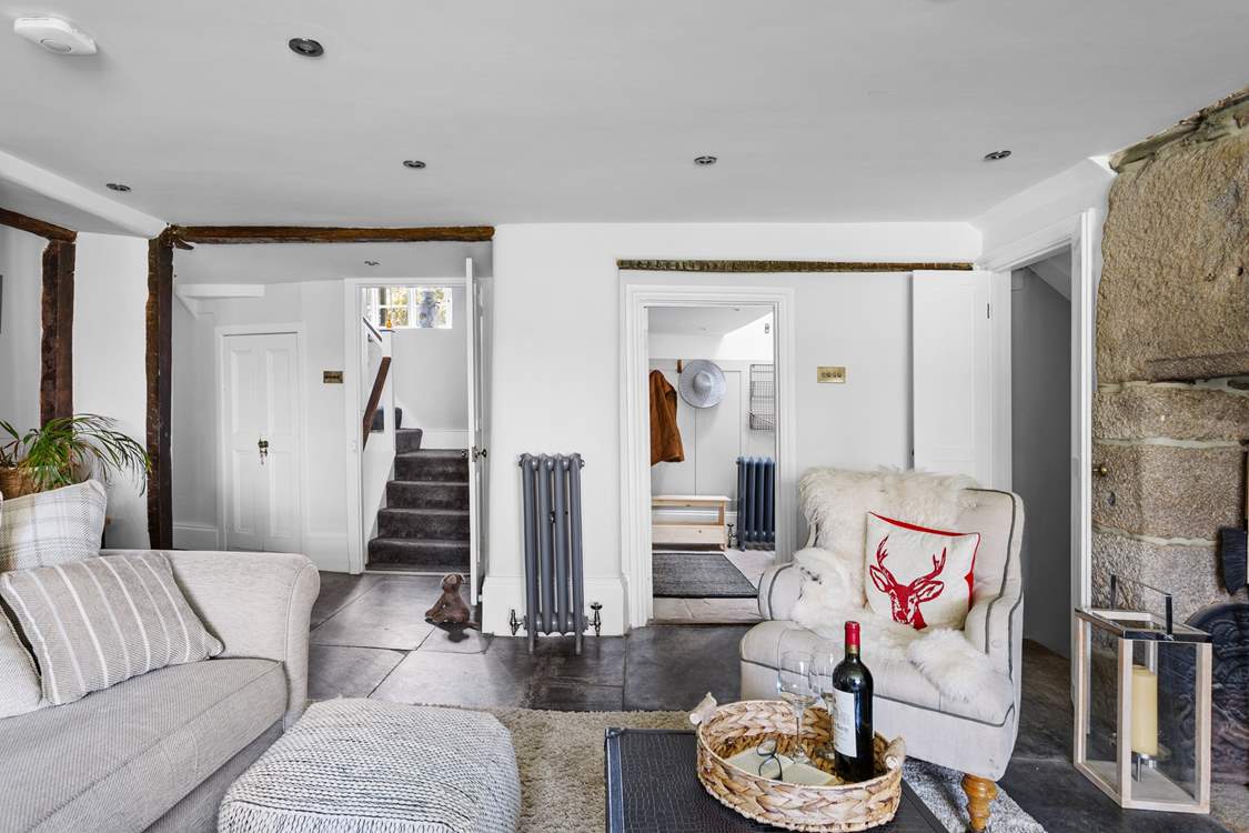The living-room links the house together and offers a lovely flow.