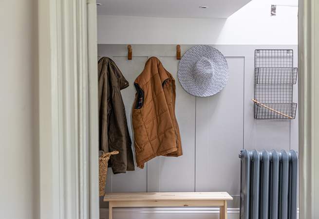 From the hallway you will find the study and a set of stairs to the first floor. 