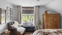 At the top of the stairs you will find bedroom 1 with a small cloakroom.