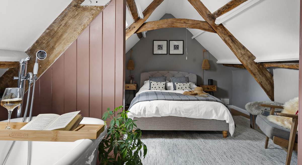 On the second floor this glorious refurbished attic room offers indulgent luxury!