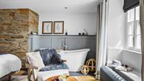 Run the bath and relax. 
