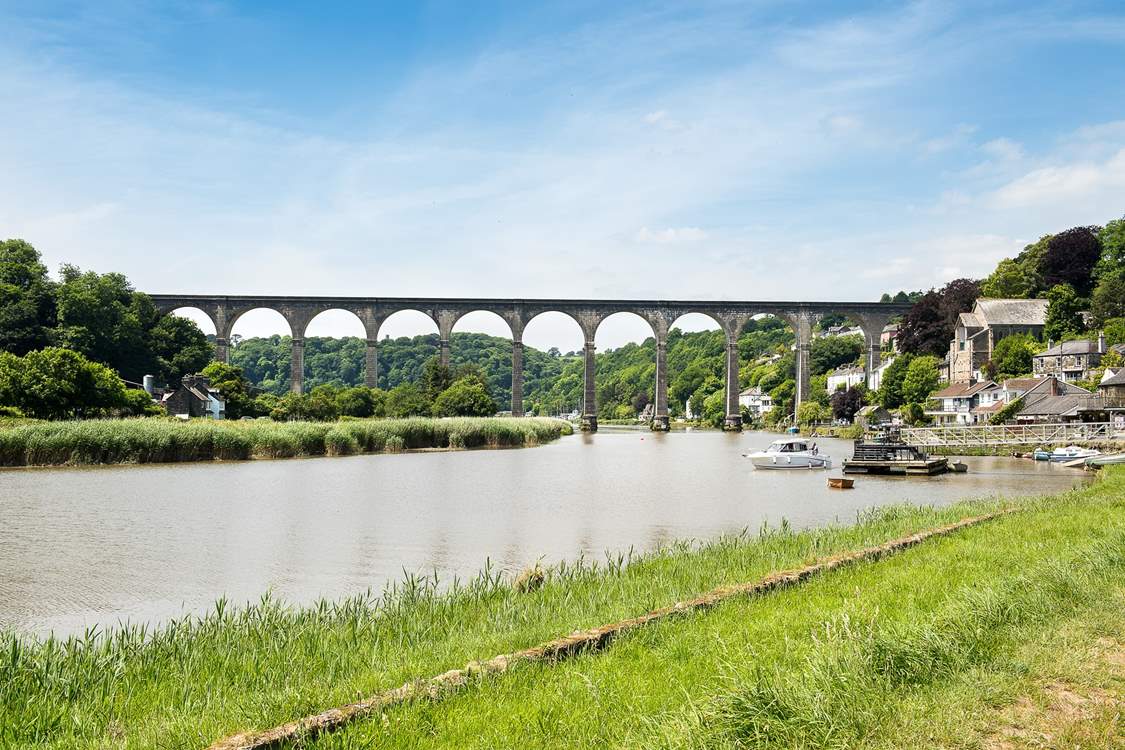 Take a stroll along the banks of the River Tamar. This is nearby Calstock.