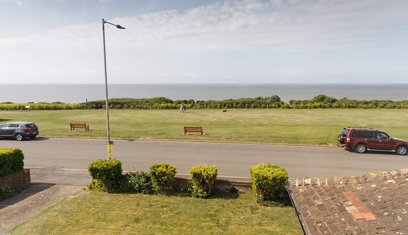 Views from the Juliet balcony of the twin bedroom.
