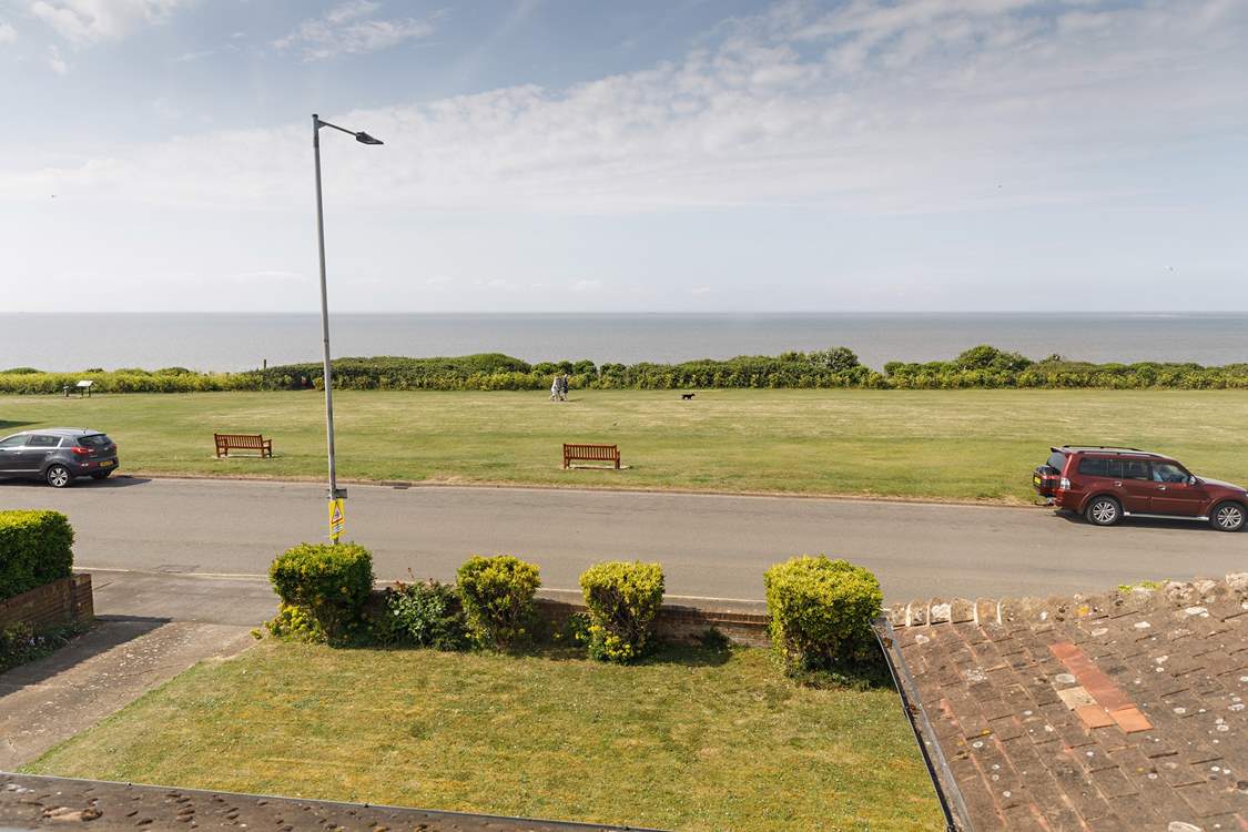 Views from the Juliet balcony of the twin bedroom.