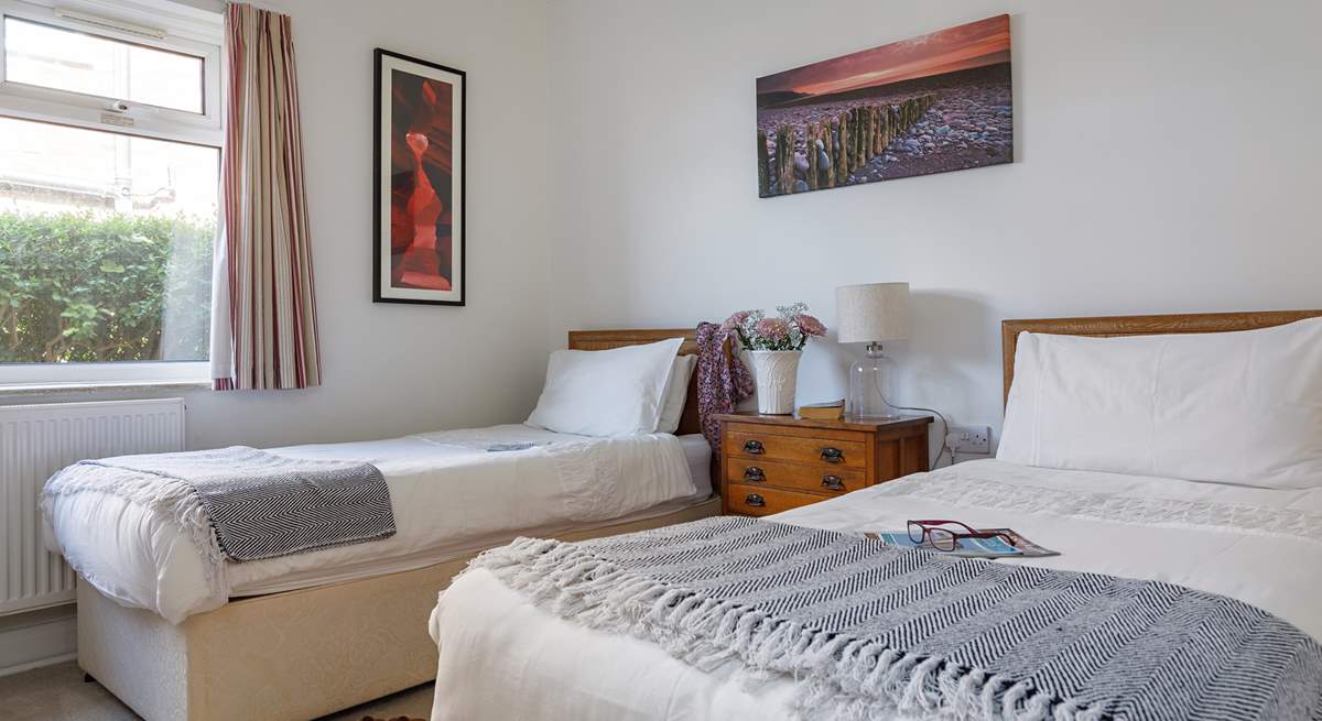 Another ground floor spacious twin bedroom.