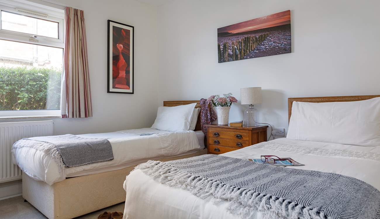 Another ground floor spacious twin bedroom.