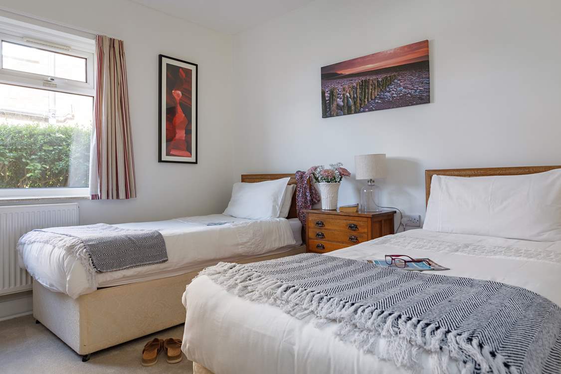 Another ground floor spacious twin bedroom.