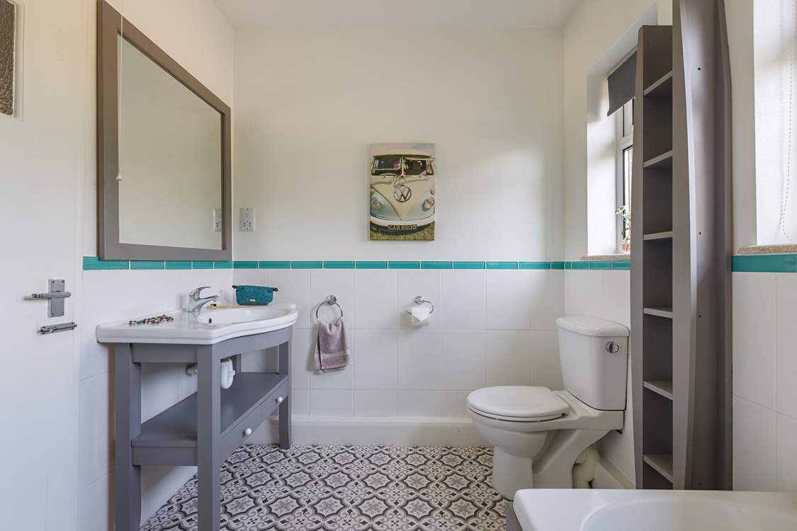 The light floods in from the rear garden.