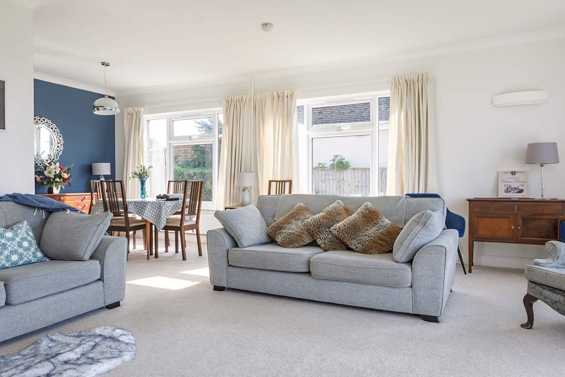 Large windows throw in so much light and of course the sea view from your sofa.