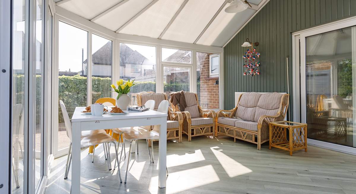 A beautiful place for year round relaxing in this light-filled space.