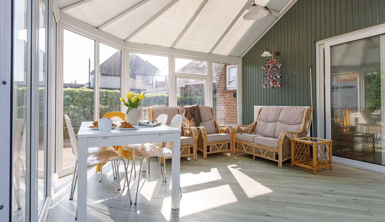 A beautiful place for year round relaxing in this light-filled space.