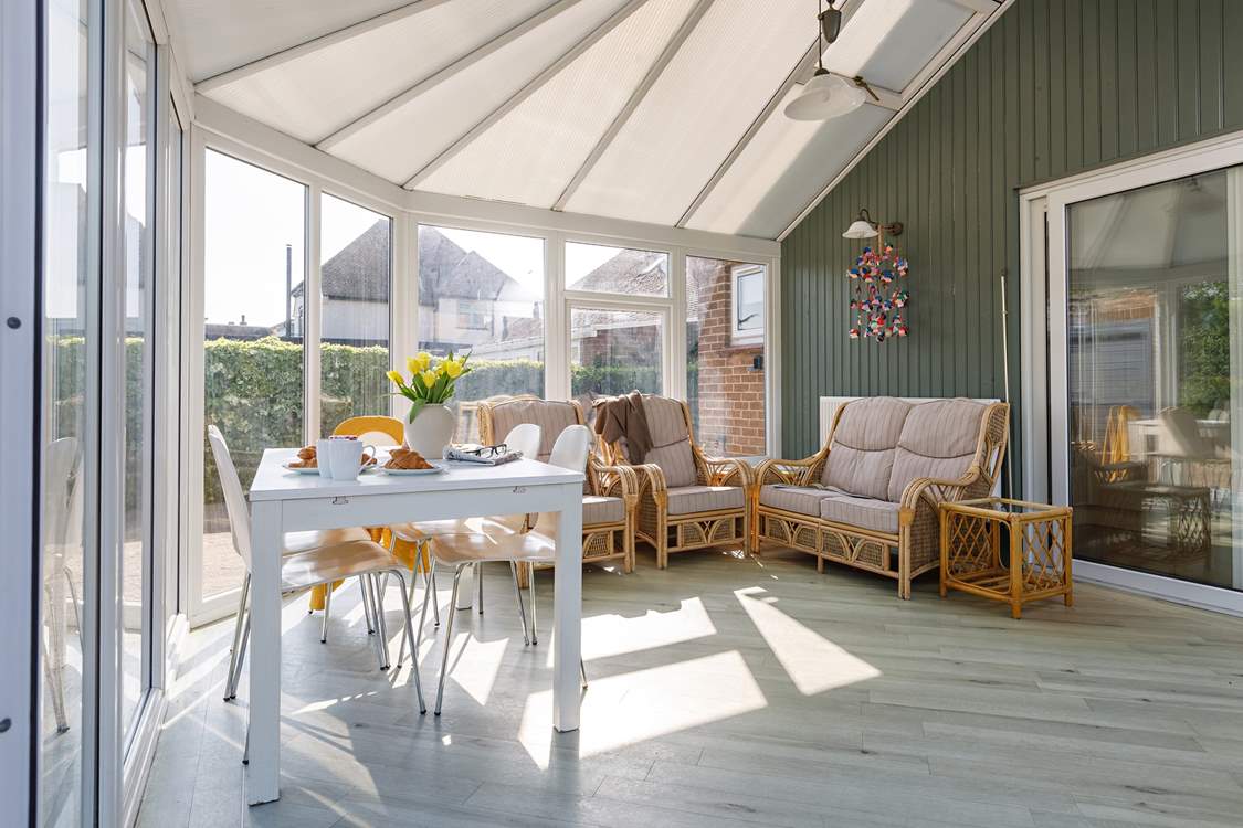 A beautiful place for year round relaxing in this light-filled space.