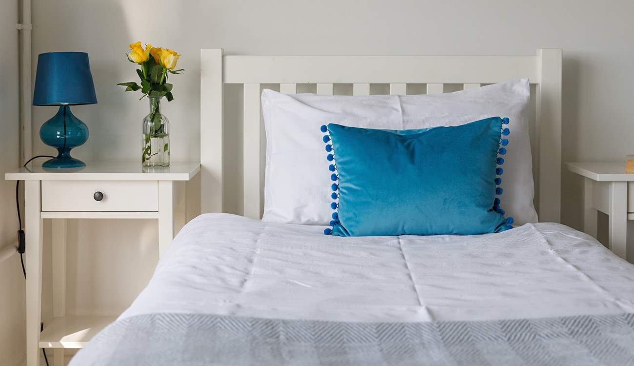 Another light and roomy downstairs twin bedroom.