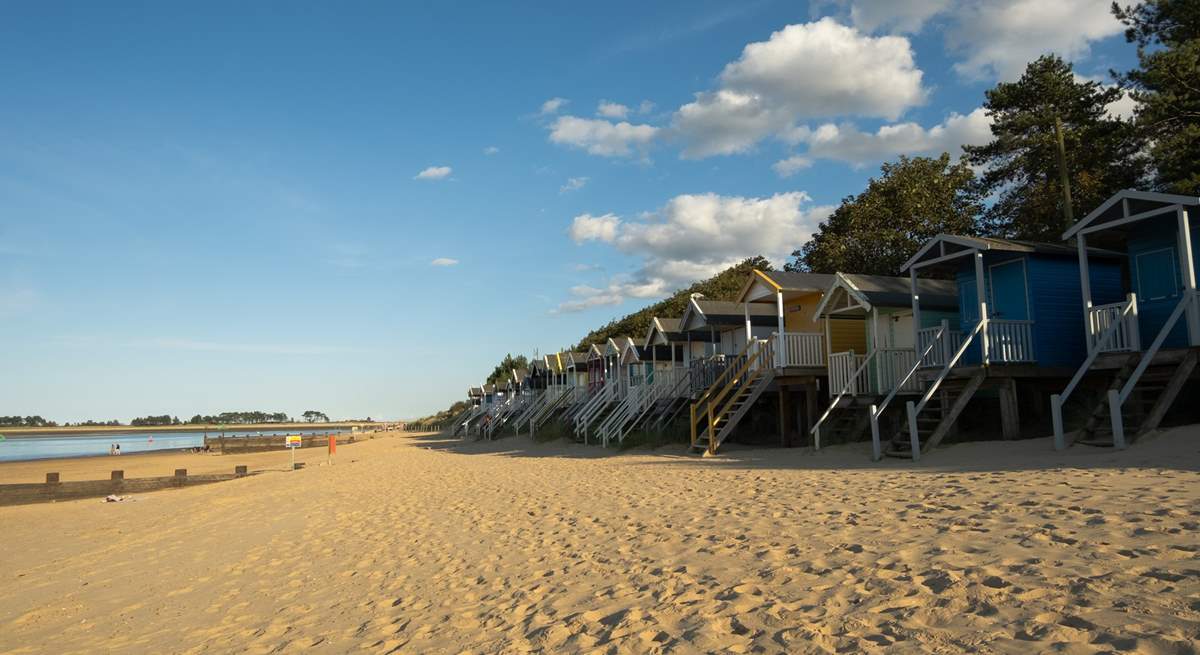Wells-next-the-Sea, a lovely trip out with soft sands, beach huts and lanes of intriguing shops to discover.
