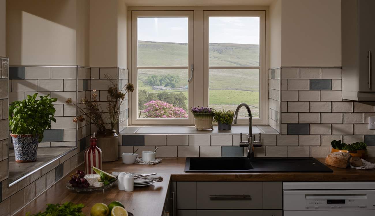 Just look at that view, no arguing over who washes up!