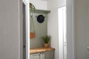 A useful area to store coats, hats, walking boots and flip flops.