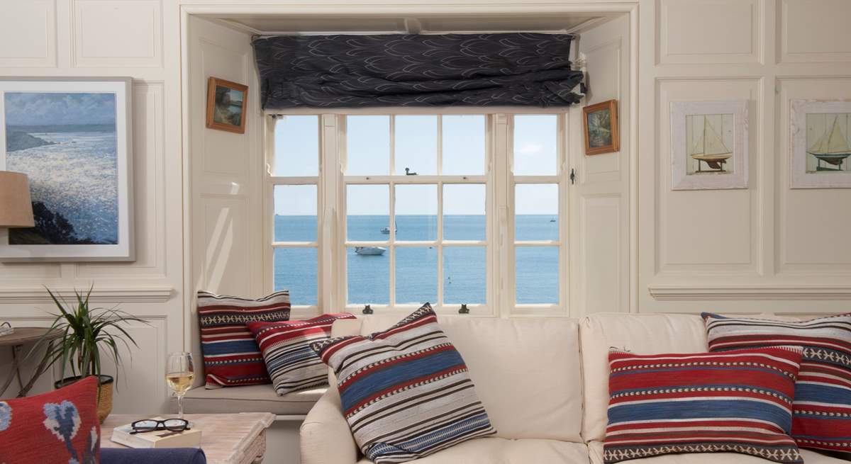 Chill out on the window seat and gaze out to sea.