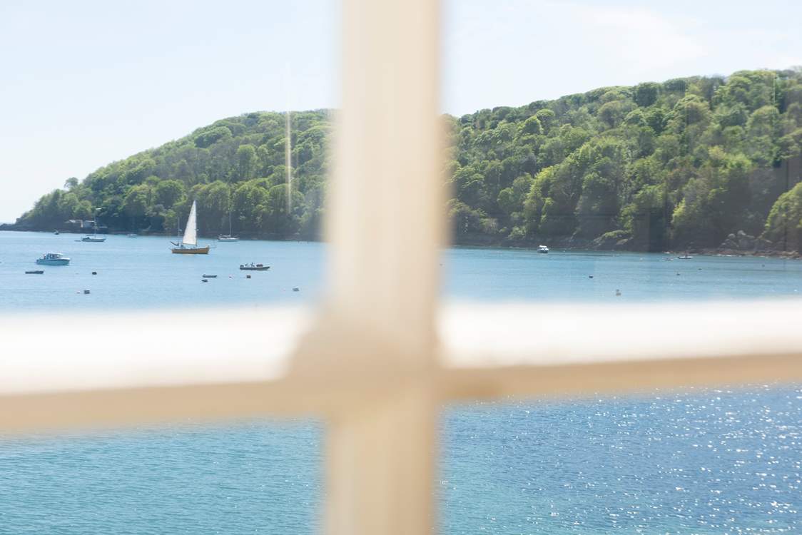 In one direction the green of the wooded headland creates a wonderful contrast against the crystal clear waters.