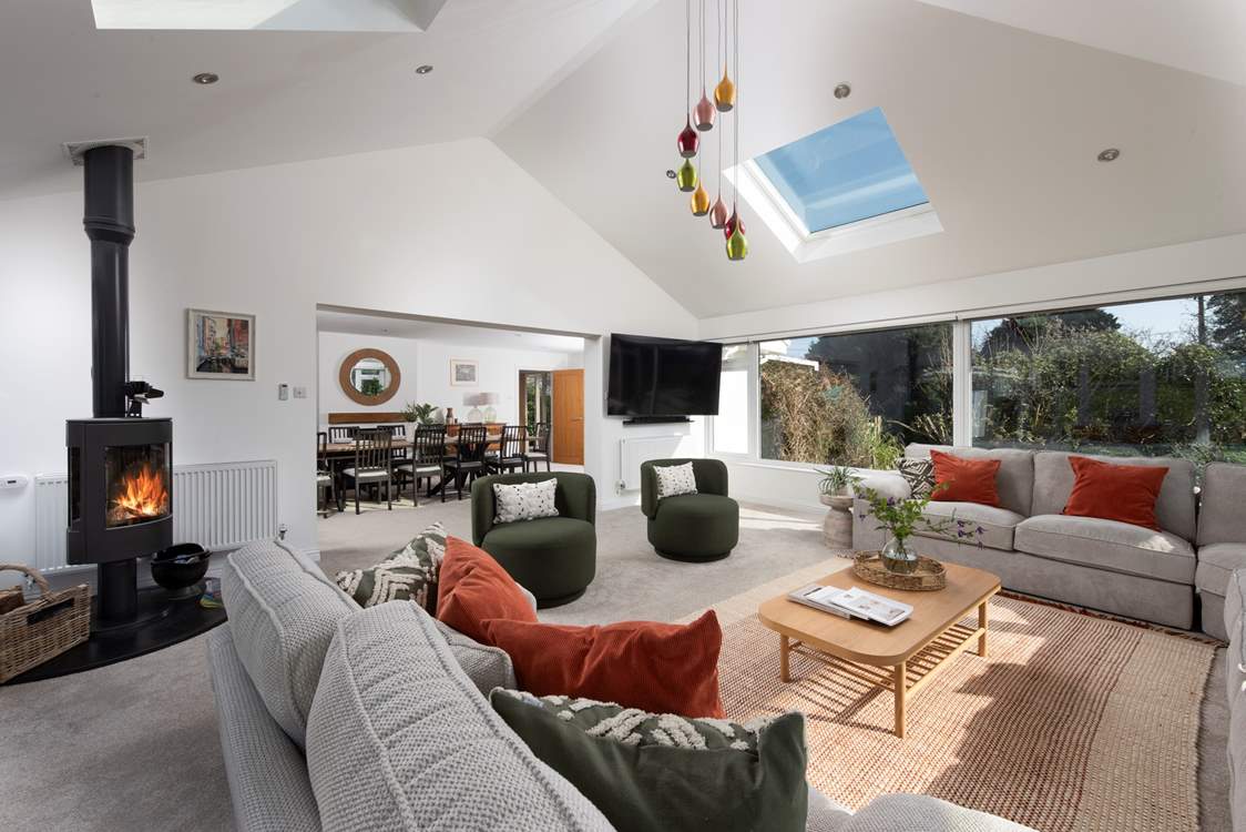 On chillier days, relax by the flickering flames of the wood-burner.