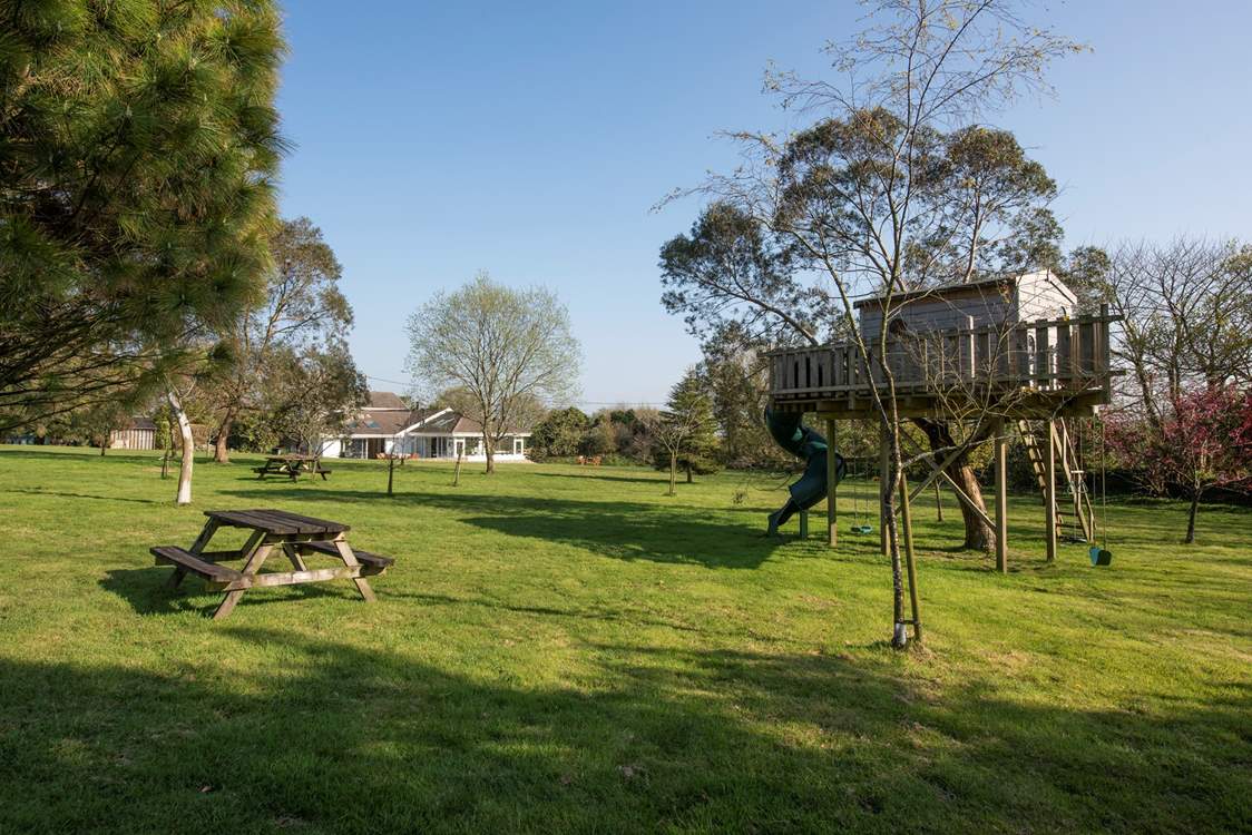 The huge garden will delight young and old alike.