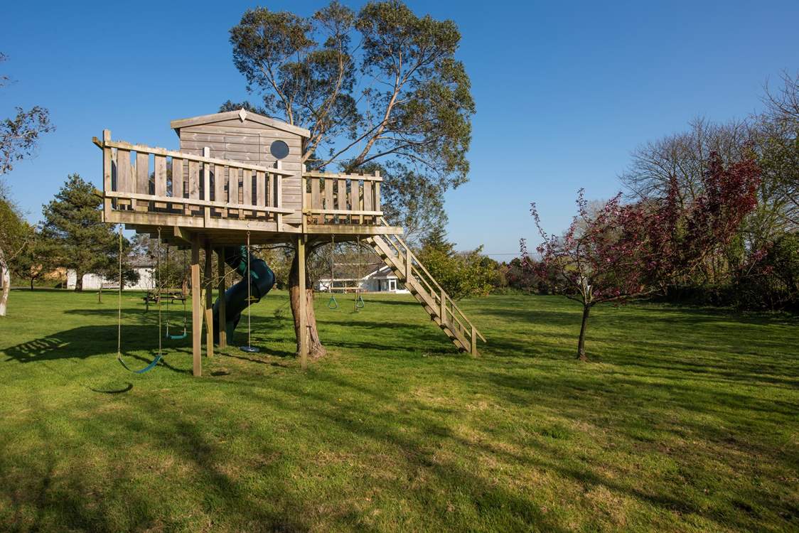 The play equipment will keep the younger members entertained.