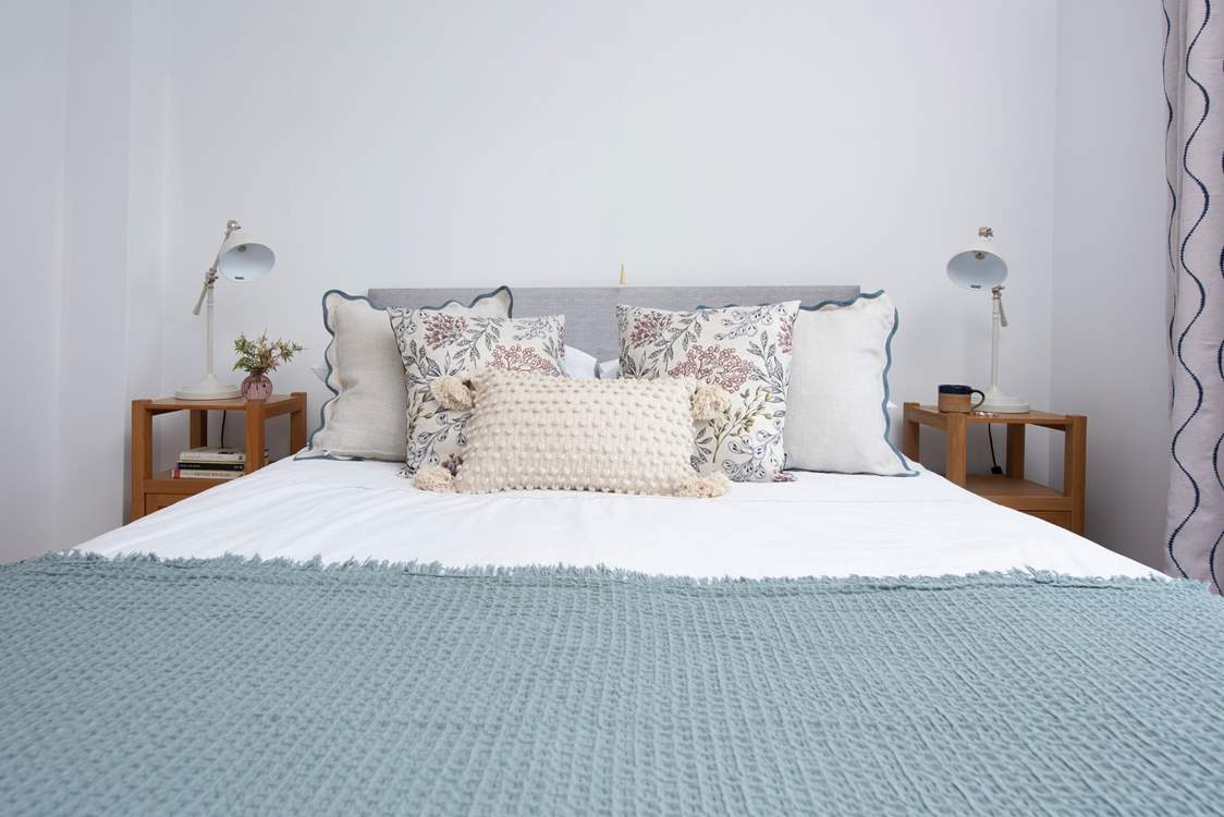This double bed is dressed to impress.