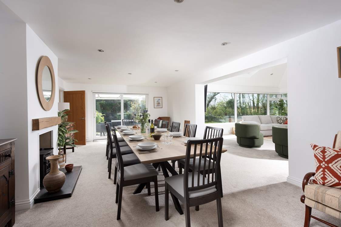 The dining-room invites all to gather for holiday meals.