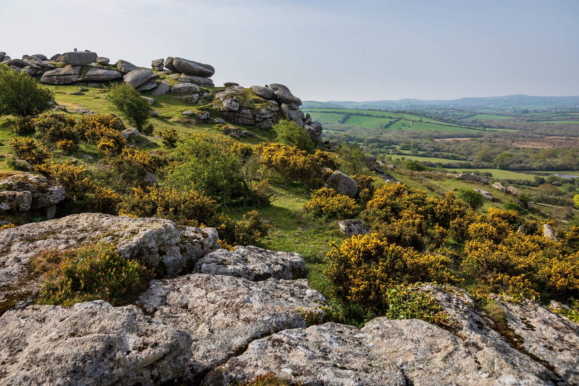 The dramatic landscape of Helman Tor - the view from the top stretches for miles.