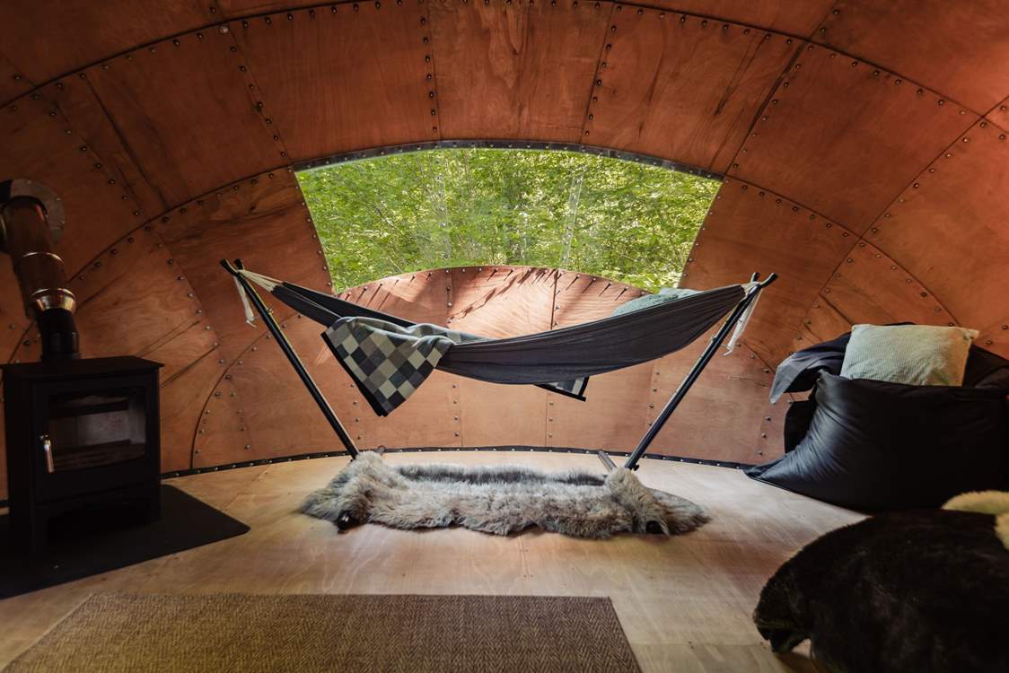 The hammock is a dreamy spot to unwind and admire the scenery.
