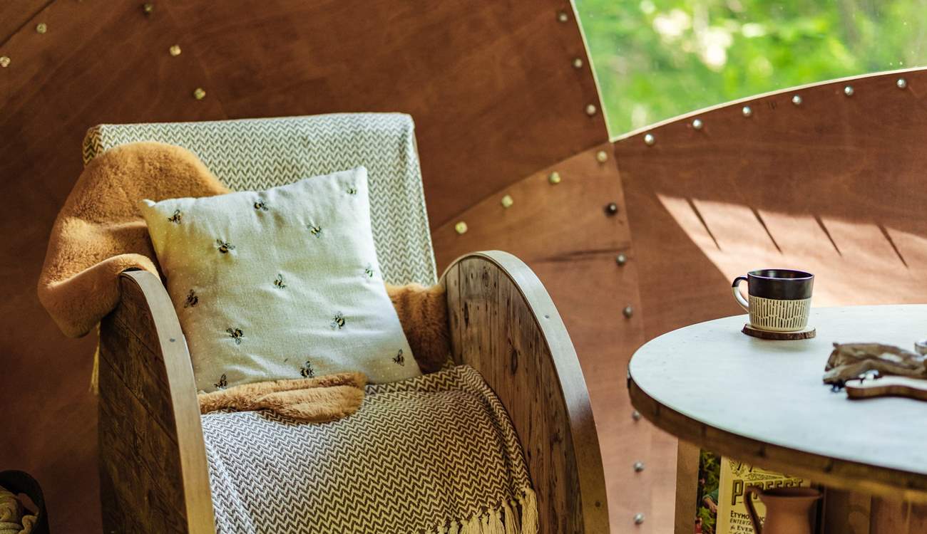 Handcrafted seating adds a touch of magic to the interior. 