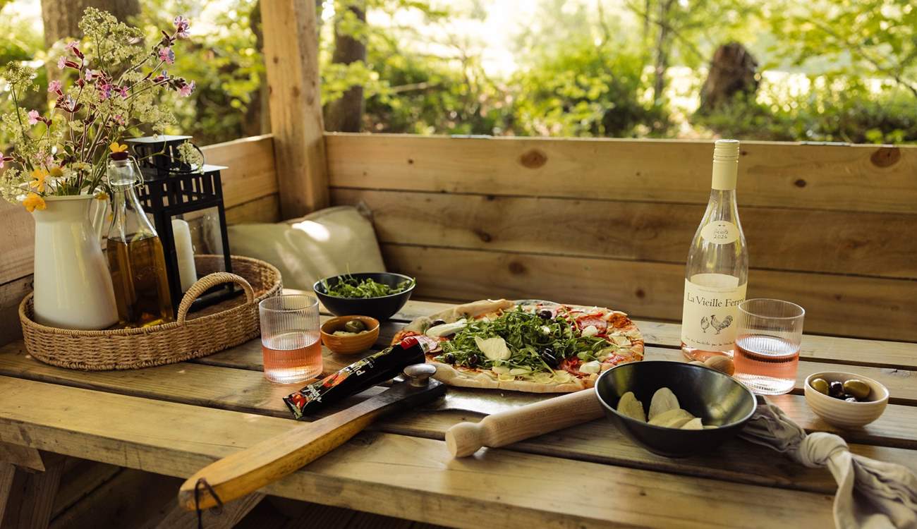 Dine together while enjoying nature's embrace.