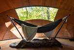Sink into the hammock and admire the scenery. 