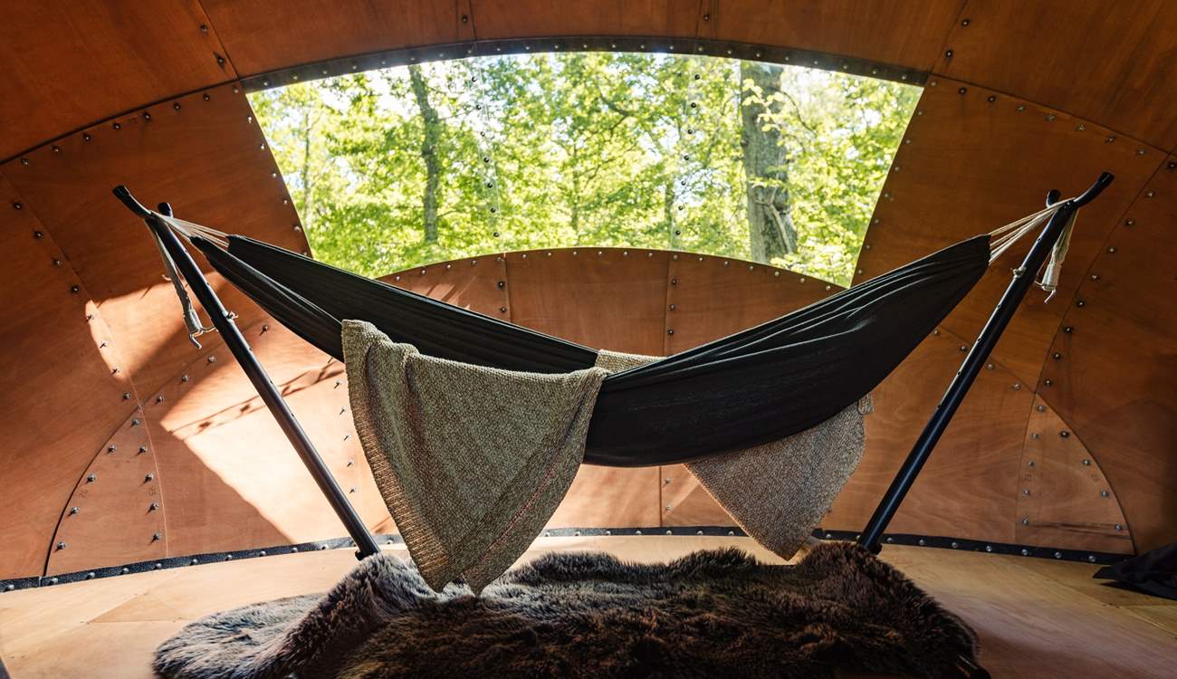 Sink into the hammock and admire the scenery. 