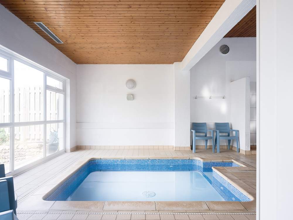 The child pool has a glimpse of the sea.