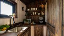 The kitchen has everything you need for your getaway to nature.