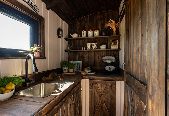 The kitchen has everything you need for your getaway to nature.