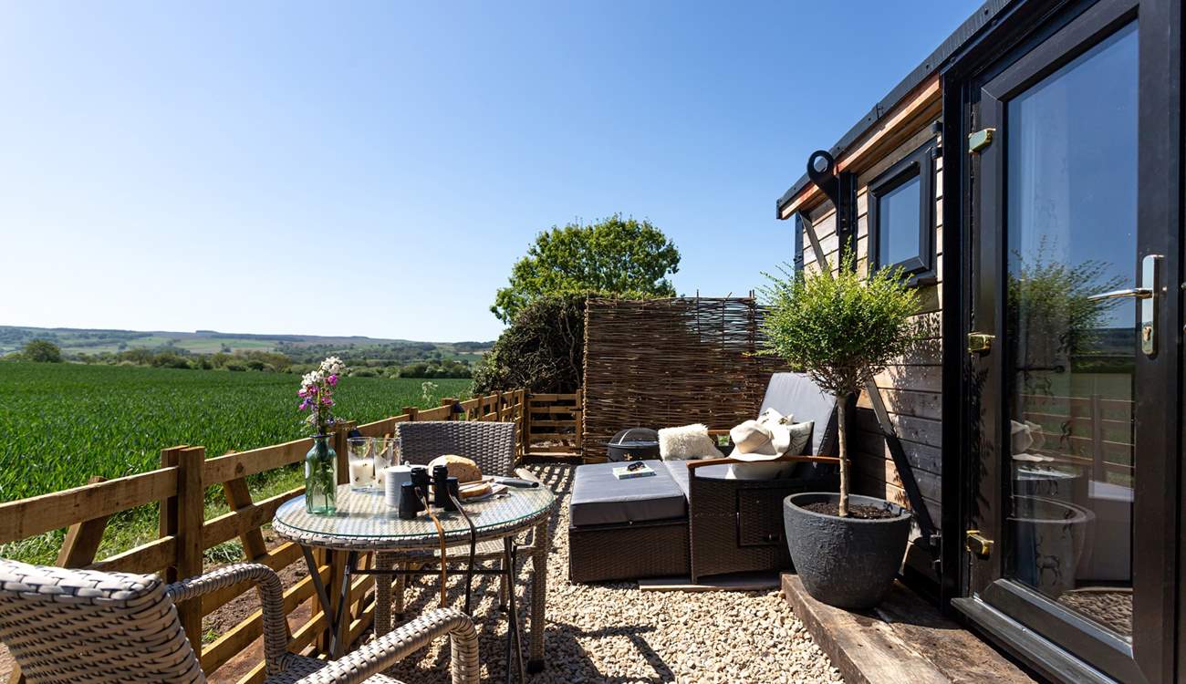 The outside space is a complete suntrap, perfectly designed for romantic getaways. 