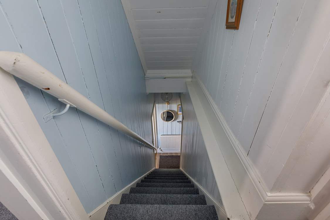 The steep staircase leads up to the most amazing views!