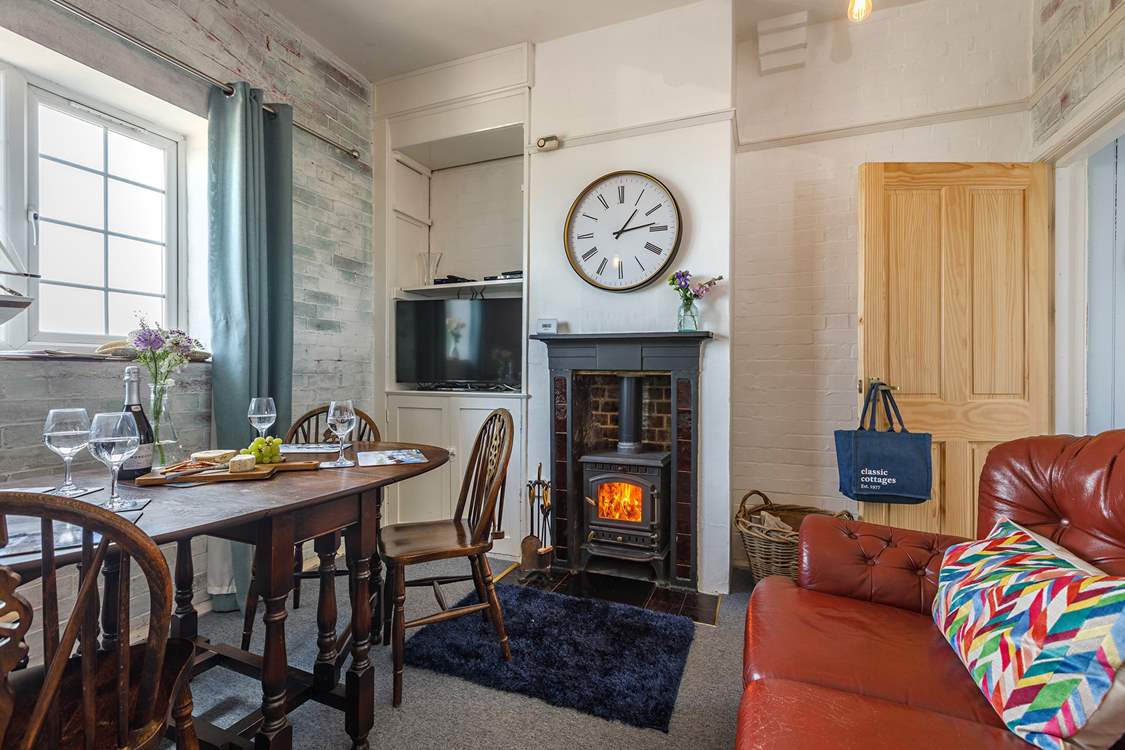 Enjoy a cosy night in the midst of winter, warming your toes by the wood-burner.
