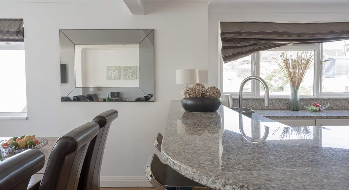 Once the chef has cooked up a feast the table offers the perfect setting for a family feast.