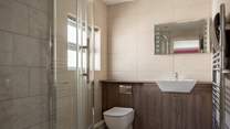 The swish en suite shower-room.