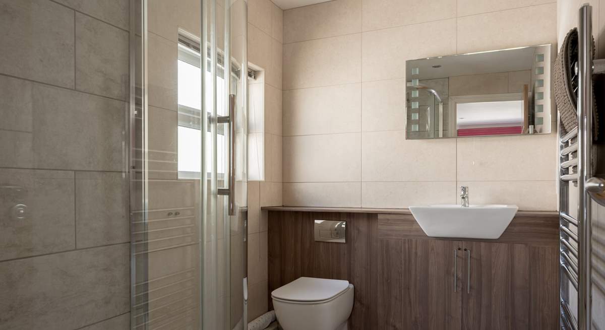 The swish en suite shower-room.