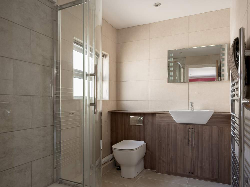 The swish en suite shower-room.