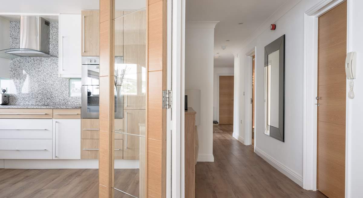 The entrance hall links all the rooms together.