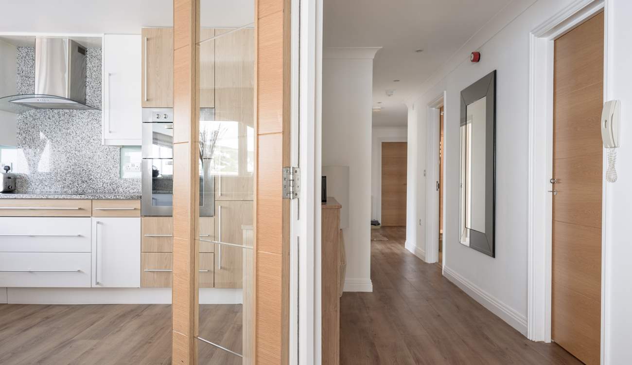 The entrance hall links all the rooms together.