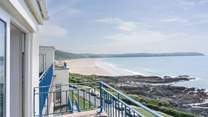 Head out for a morning run from Woolacombe to Putsborough beach.
