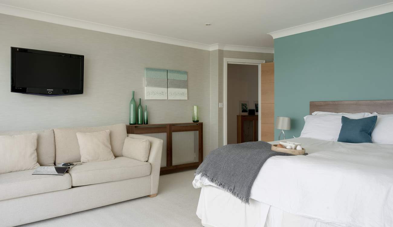 The apartment is spacious throughout.